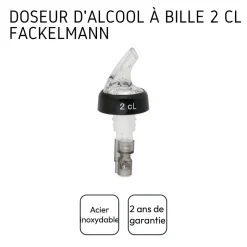Lot de becs verseur doseur à alcool 2 cl avec bille Fackelmann Bar Concept