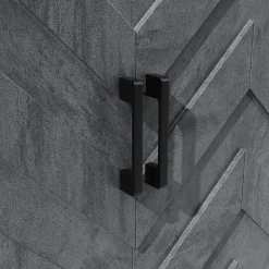 Îlot de Cuisine - desserte avec Tablette Extensible et Rangement Modulable, MDF Métal, Gris 118x45-75x92 cm