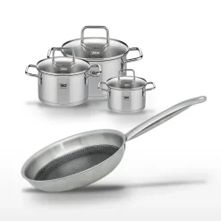 Lot de Faitouts 12/16/20 cm & Poêle 28 cm Elo Relief Solution