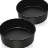 Lot de moules à gâteau ronds en acier inoxydable de 20 cm