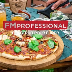 Lot de plaque à pizza et roulette FM Professionnal