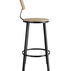 Lot de tabourets de bar avec grands dossiers confortables Style industriel