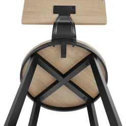 Lot de tabourets de bar avec grands dossiers confortables Style industriel