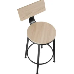 Lot de tabourets de bar avec grands dossiers confortables Style industriel