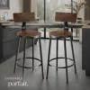 Lot de tabourets de bar avec grands dossiers confortables Style industriel