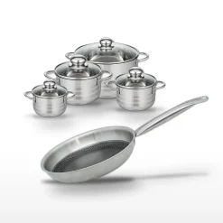 Lot Poêle 24 cm & 4 Faitouts Elo Relief Solution