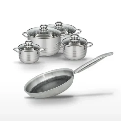 Lot Poêle 24 cm & 4 Faitouts Elo Relief Solution