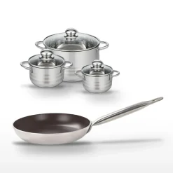 Lot Poêle 28 cm Elo Bistro Line & 3 Faitouts Elo Brillant