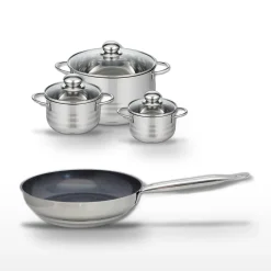 Lot Poêle 28cm & 3 Faitouts 12/14/24cm Elo Profi Therm Platinum