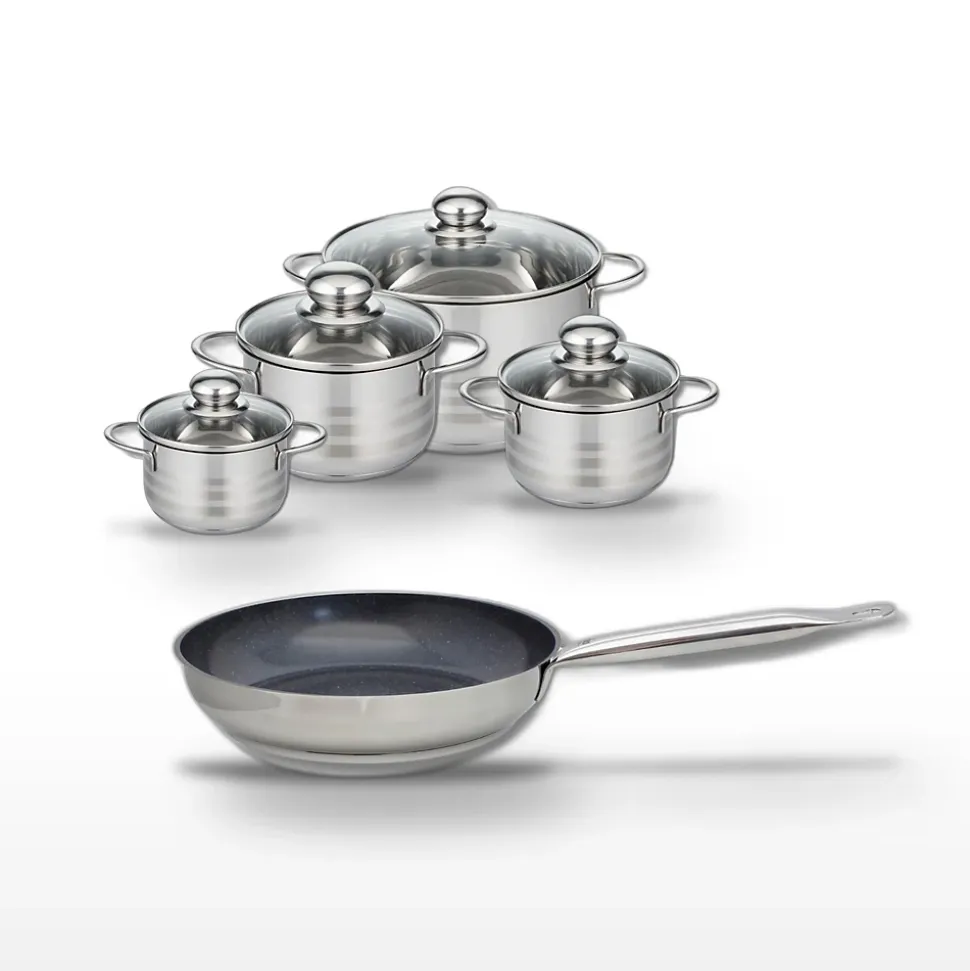 Lot Poêle 24cm et 4 Faitouts Elo Profi Therm Platinum