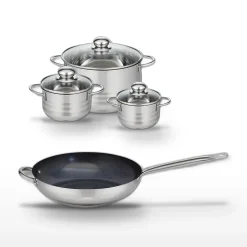 Lot Poêle 32cm et 3 Faitouts 12/14/24cm Elo Profi Therm Platinum