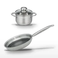 Lot Poêle 24cm et Faitout 16cm Elo Relief Solution