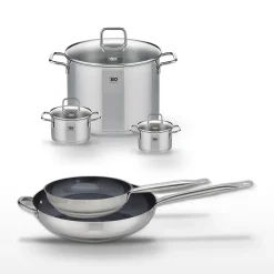 Lot Poêles 24cm & 32cm Elo Profi Therm Platinum et Faitouts 12/14/26cm Elo