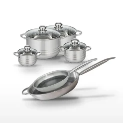 Lot Poêles 28/32cm & Faitouts 12/14/20/24cm Elo Relief Solution