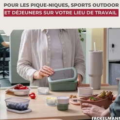 Lunchbox Terracotta à compartiment réglable 1 litre sans BPA Fackelmann Storage