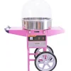 Machine à Barbe à Papa avec Charrette Rose et Dôme Acrylique