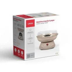 Machine à barbe à papa Livoo DOM468C 450W cuve 26,5 cm noir et crème