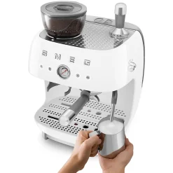 Machine à café combinée Expresso Années 50 blanc