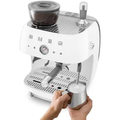 Machine à café combinée Expresso Années 50 blanc