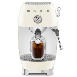 Machine à café expresso crème Smeg ECF03CREU années 50