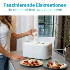 Machine à glace/Sorbetière 1L Blanc Clatronic ICM3799-Blanc