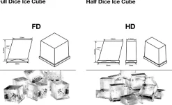 Machine à Glaçon Cube Modulaire - 212 à 405 kg/jour - Condenseur à AIR - Série FD - Icetech - l76.2- L0.1- P62- h50-
