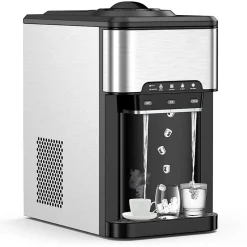 Machine à Glaçons 3 en 1 avec Glace 18KG 24H Eau Chaude et Froide Distributeur d eau avec Réservoir 3 L Contrôle Tactile
