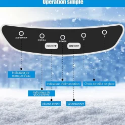 Machine à Glaçons 13 kg en 24 h 2 Tailles de Glaçons Automatique Électrique Vert
