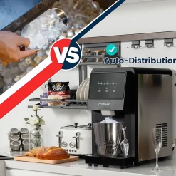 Machine à Glaçons 27 KG en 24 H Glace Facile à Mâcher Distributeur Automatique Purificateur d Eau Inclus