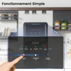 Machine à Glaçons 27 KG en 24 H Glace Facile à Mâcher Distributeur Automatique Purificateur d Eau Inclus