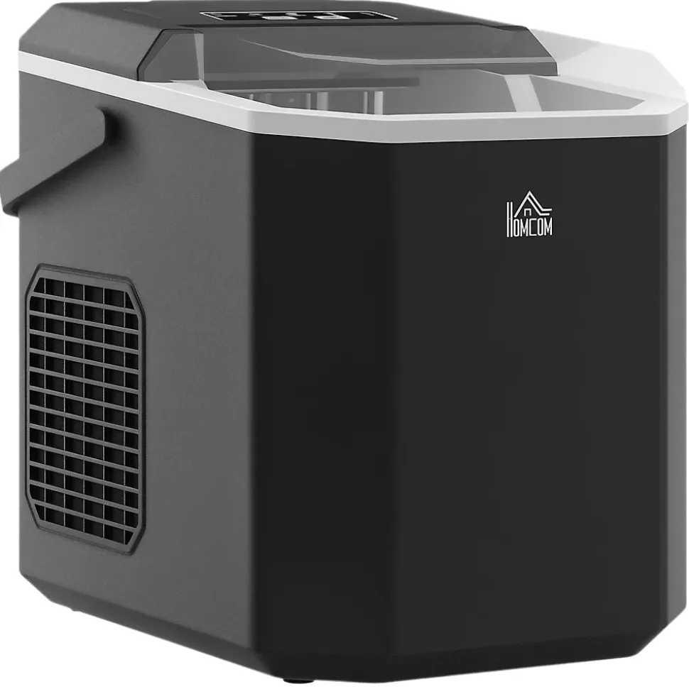 Machine à glaçons - 12Kg en 24H, 9 glaçons en 6-13 minutes - accessoires, nombreuses fonctions - noir