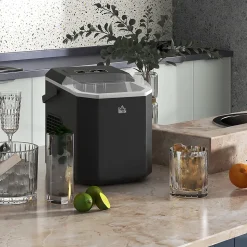 Machine à glaçons - 12Kg en 24H, 9 glaçons en 6-13 minutes - accessoires, nombreuses fonctions - noir