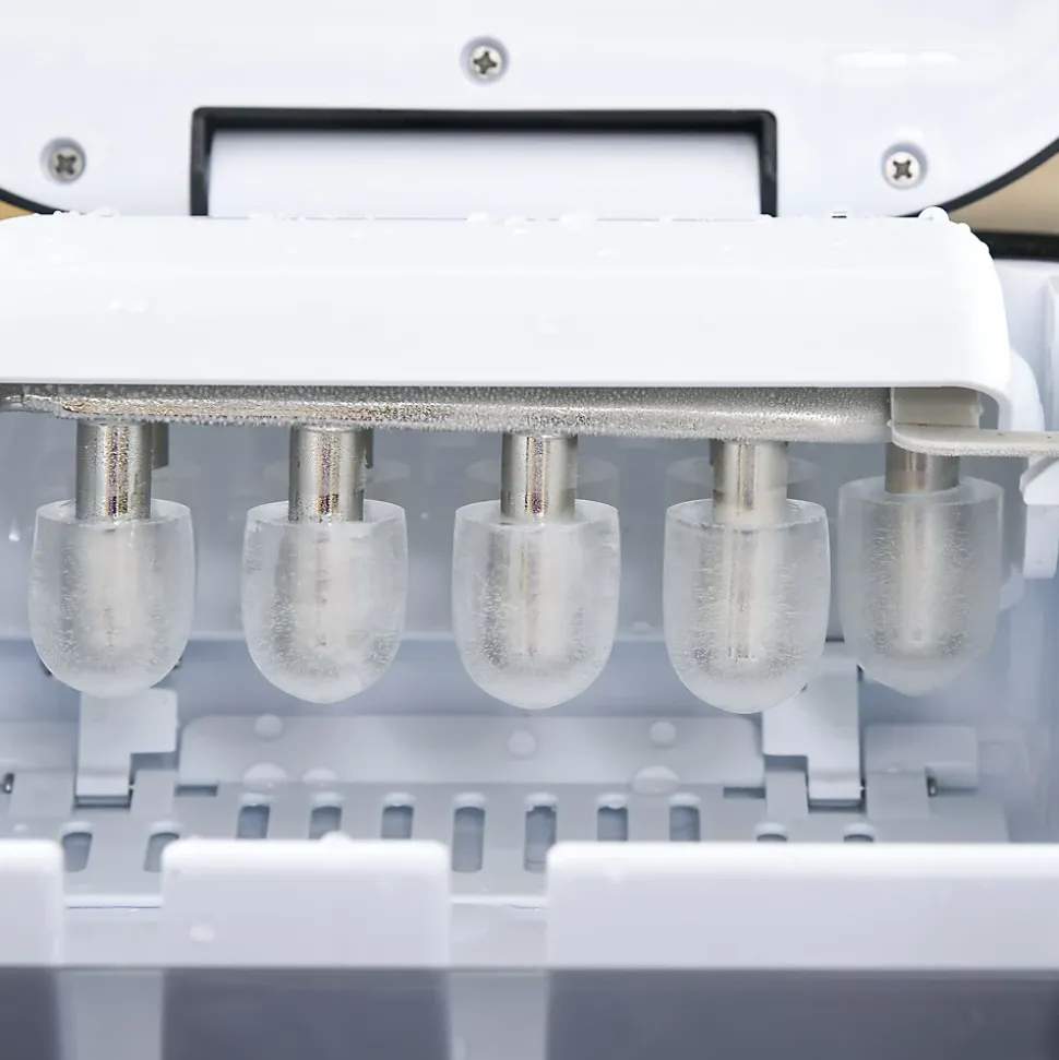 Machine à glaçons 1,7 L - réservoir glace 0,9 Kg - pelle, panier - gris noir