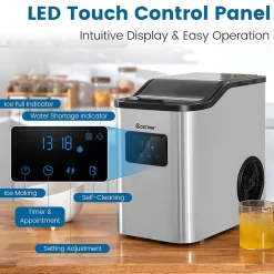Machine à Glaçons 24kg jour avec Autonettoyage Ice Maker Pelle à Glaçons