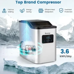 Machine à Glaçons 24kg jour avec Autonettoyage Ice Maker Pelle à Glaçons