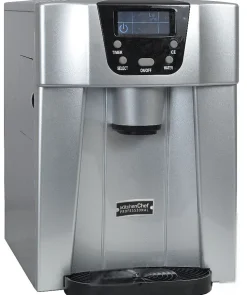 Machine à glaçons 140w 12kg/24h et distributeur d'eau silver Kitchen Chef HZB12EAU