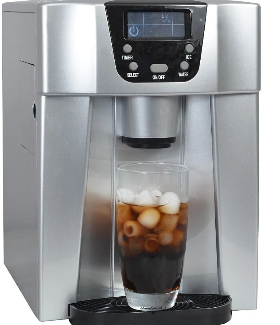 Machine à glaçons 140w 12kg/24h et distributeur d'eau silver Kitchen Chef HZB12EAU