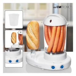 Machine à Hot Dog et Cuiseur à oeufs Clatronic HDM 3420 EKN Blanc