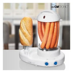 Machine à Hot Dog et Cuiseur à oeufs Clatronic HDM 3420 EKN Blanc