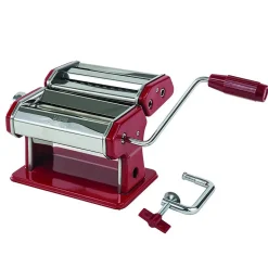 Machine à pâtes manuelle rouge La Bonne Graine LBG21P003 retour d'italie