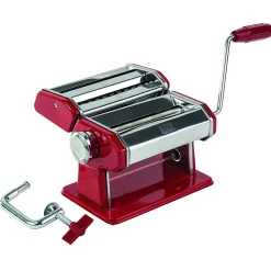 Machine à pâtes manuelle rouge La Bonne Graine LBG21P003 retour d'italie