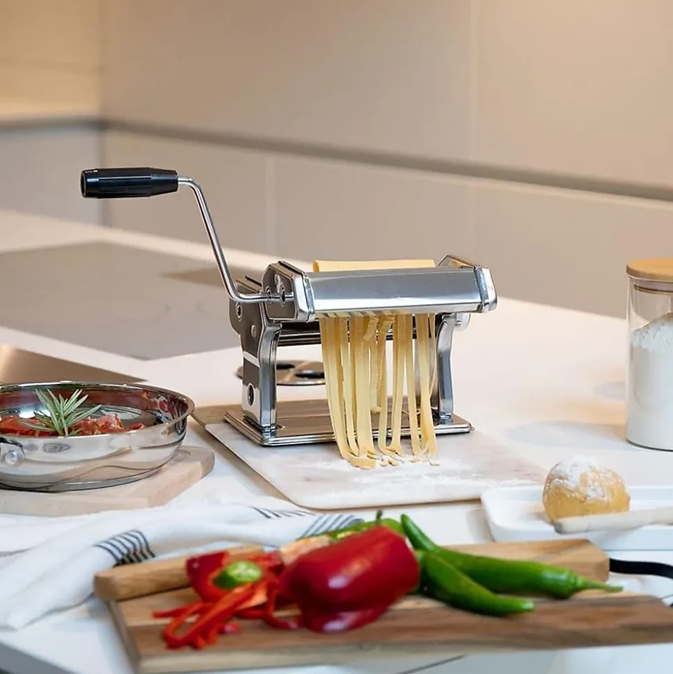 Machine à ravioli et spaghetti Livoo MEN41 avec Balance culinaire, Planche à découper en bamboo Pem SC-380 - capacité 5 kg/28 cm