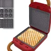 Machine à sandwich 3-en-1 700W Cecotec Rouge