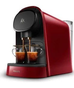 Machine a café a capsules double espresso PHILIPS L'Or Barista LM8012/51 - Rouge + 9 capsules