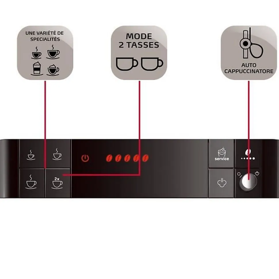 Machine a Café a Grain MELITTA Passione - Argent