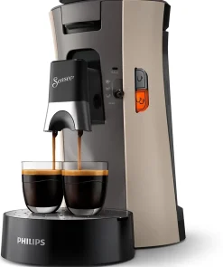Machine a café dosette SENSEO SELECT Philips CSA240/31, Intensity Plus, Booster d'arômes, Crema plus, 1 a 2 tasses, Nougat