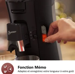 Machine a café dosette SENSEO SELECT Philips CSA240/21, Intensity Plus, Booster d'arômes, Crema plus, 1 a 2 tasses, ECO