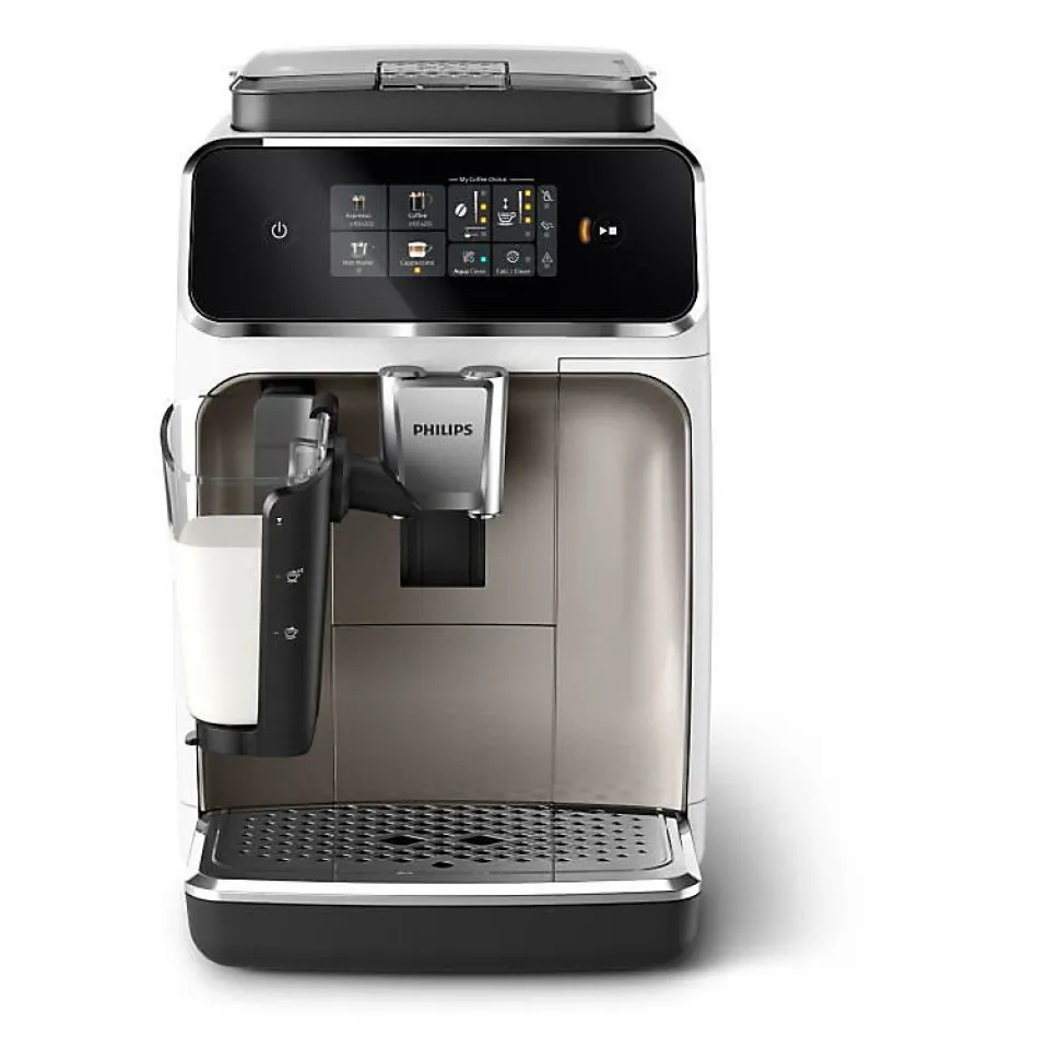 Machine a café expresso broyeur automatique - PHILIPS - EP2339/40 - Serie 2300 - LatteGo - Chrome Blanc