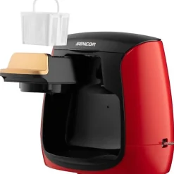 Machine a Cafe - Cafetiere Electrique a café - SENCOR - SCE 2101RD - 0,3 L - 500 W - 2 tasses incluses - Rouge