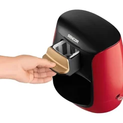 Machine a Cafe - Cafetiere Electrique a café - SENCOR - SCE 2101RD - 0,3 L - 500 W - 2 tasses incluses - Rouge